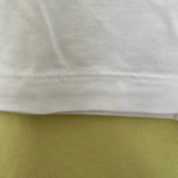 NWT FABLETICS Short Raglan Sleeve Crop Tee, Sz XL, in White - Picture 9 of 10